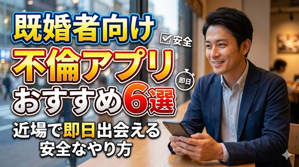 既婚者向け不倫アプリおすすめ6選｜近場で即日出会える安全なやり方